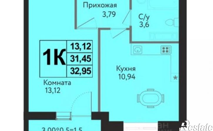 1-комн квартира