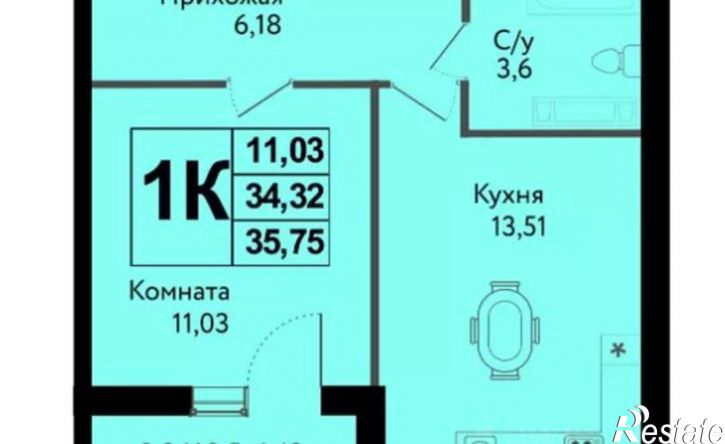 1-комн квартира
