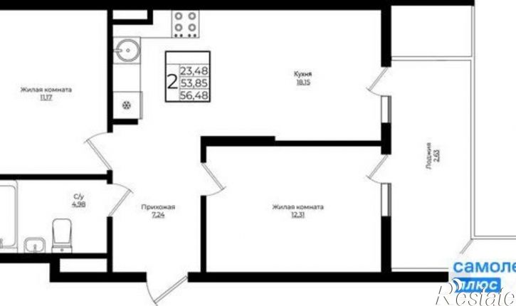 2-комн квартира ул Венецианская, 12,  д. 12