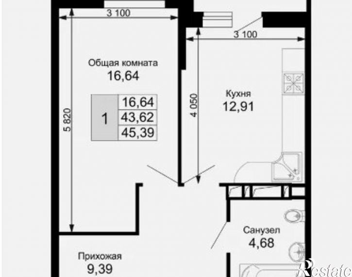 1-комн квартира ул им. Петра Метальникова, 42,  д. 42