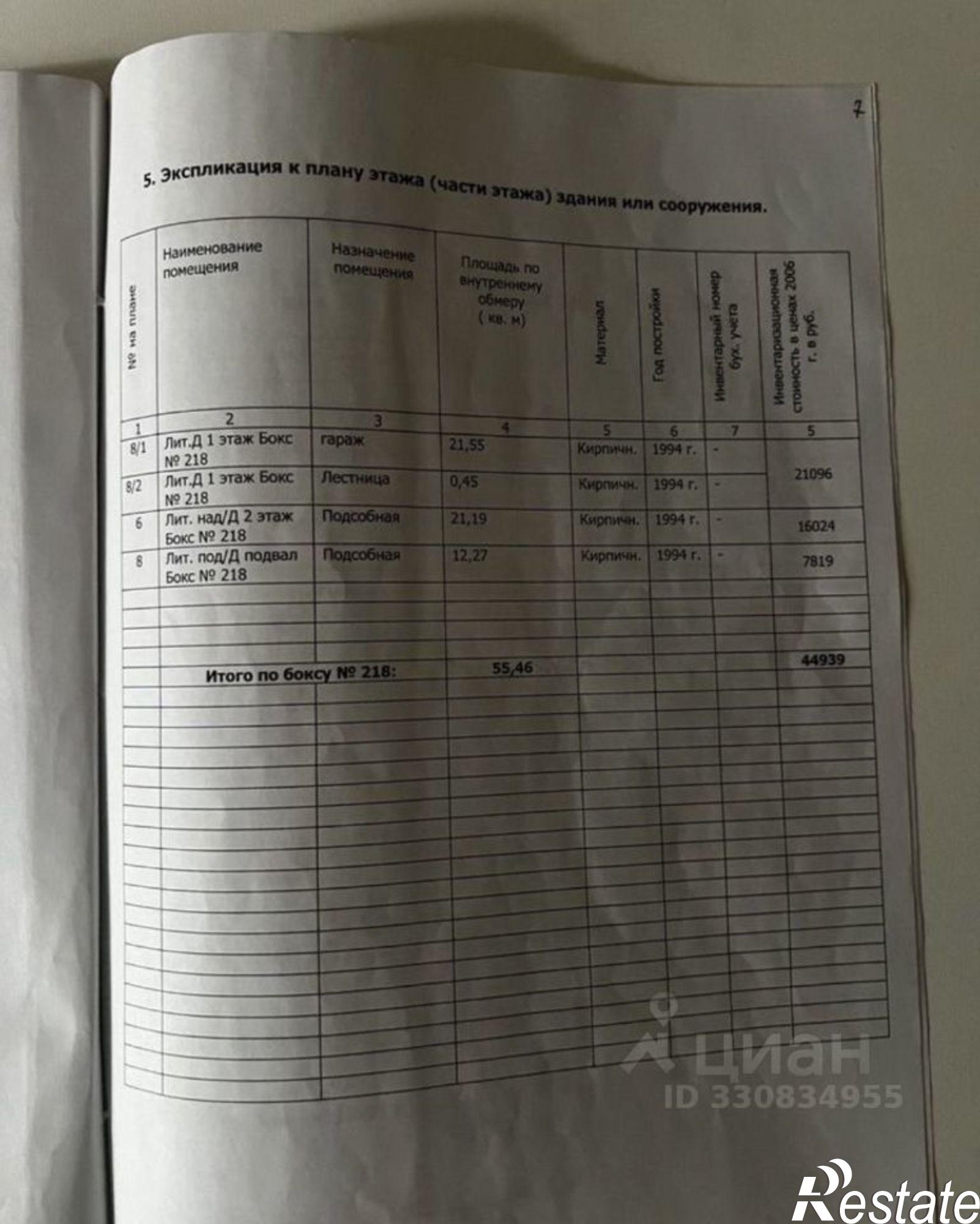 Купить гараж, место в паркинге за 1 800 040 рублей на ул им. Думенко, 15