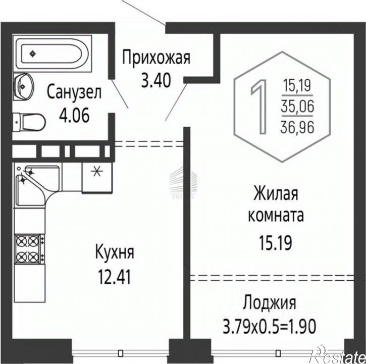 1-комн квартира