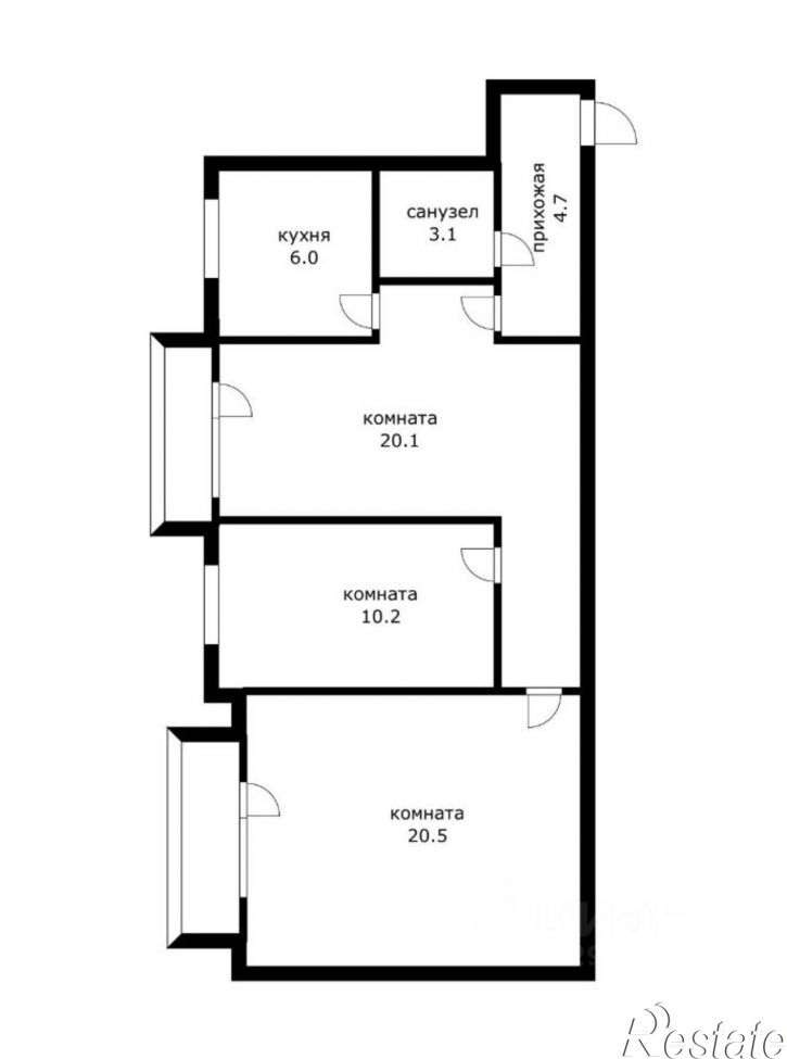3-комн квартира ул Северная, 500,  д. 500