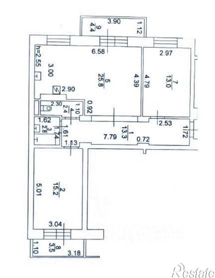3-комн квартира ул Кореновская, 61,  д. 61