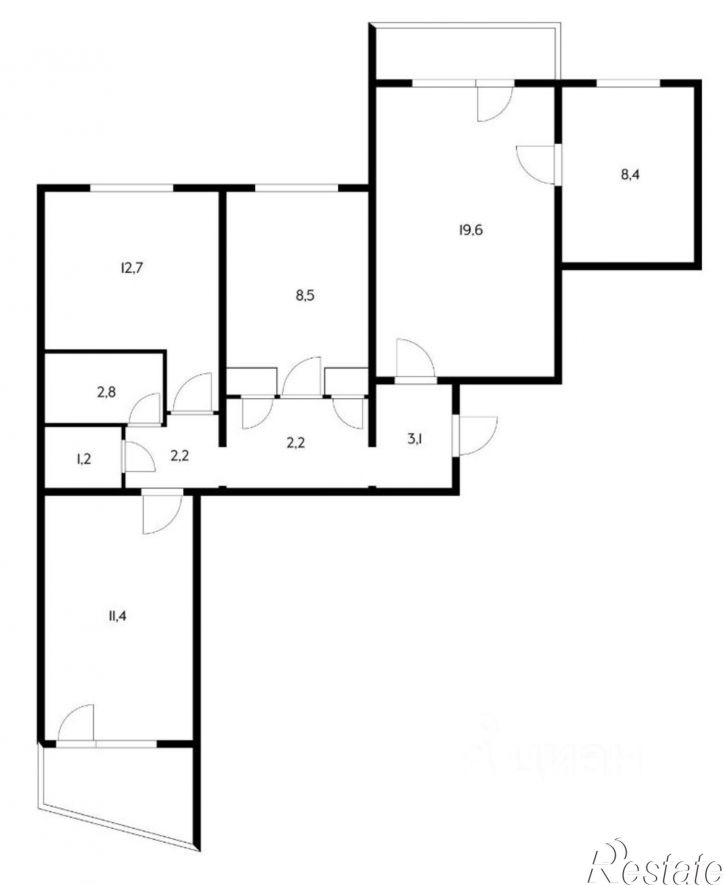 4-комн квартира ул им. Тюляева, 1,  д. 1