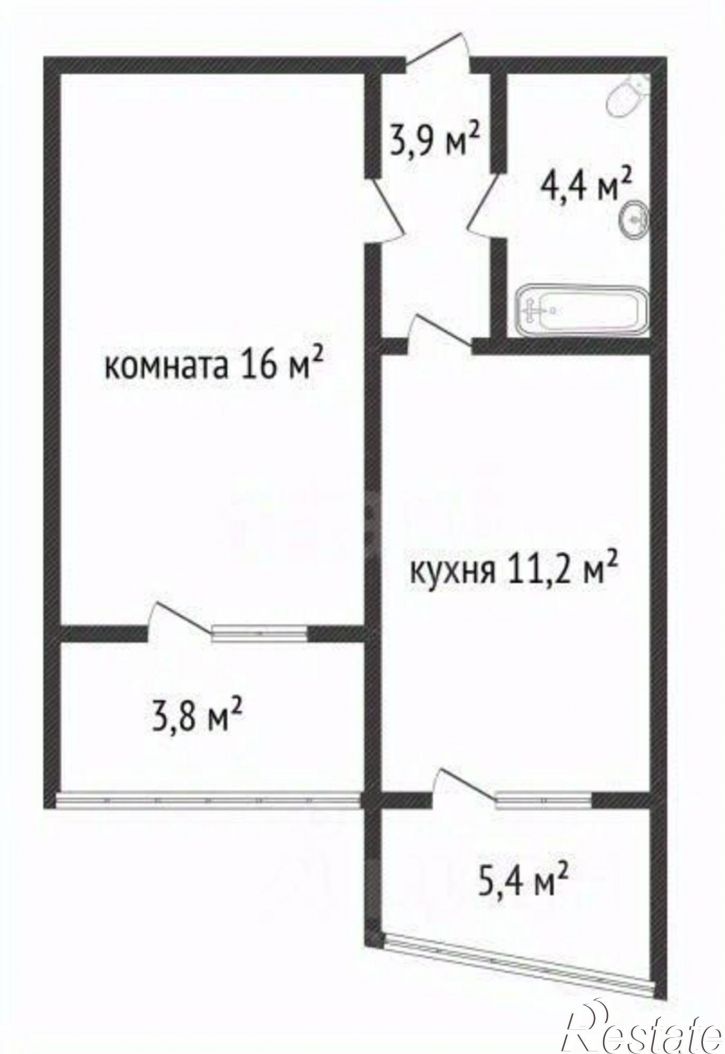 1-комн квартира ул 9-я Тихая, 5,  д. 5