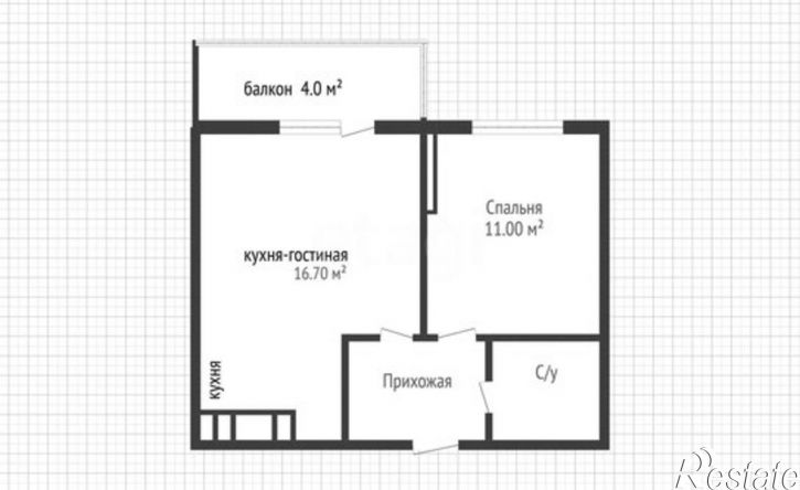 1-комн квартира ул им. Героя Ростовского, 8 4,  д. 8 4,  к. 4