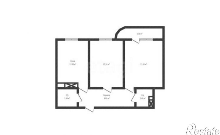 2-комн квартира Старокубанская улица, 2/23 к1,  д. 2/23 к1