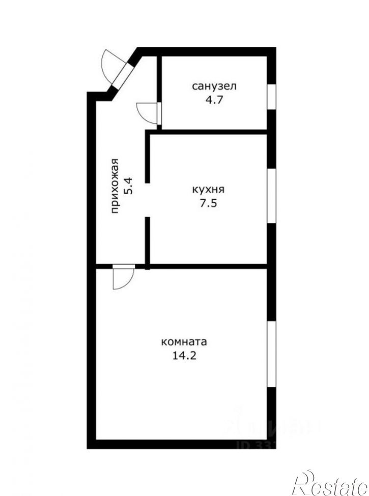 1-комн квартира Алма-Атинская улица, 39,  д. 39