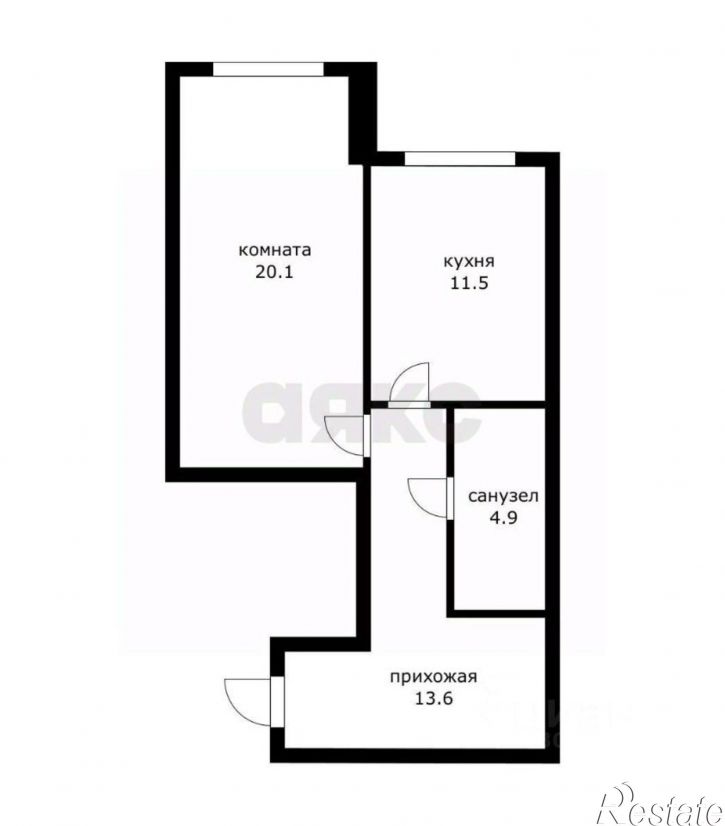 1-комн квартира Ленинский переулок, 13,  д. 13