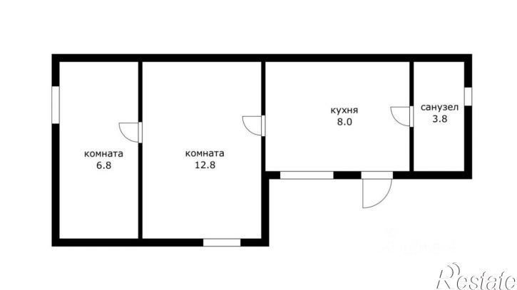 2-комн квартира Красноармейская улица, 96,  д. 96
