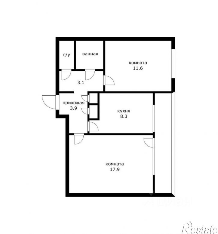 2-комн квартира ул Московская, 90,  д. 90