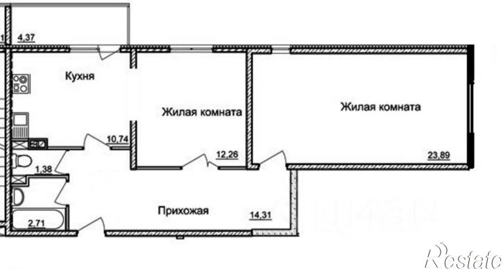 2-комн квартира улица Лавочкина, 17,  д. 17