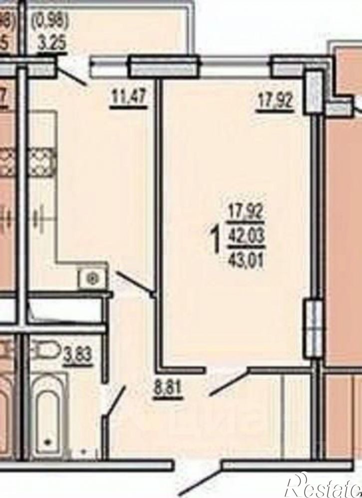 1-комн квартира ул Кореновская, 2 4,  д. 2 4,  к. 4