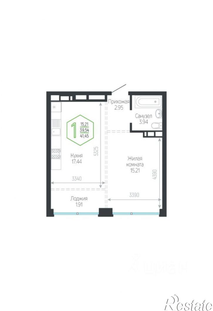 1-комн квартира в новом доме Обрывная улица, 132/1 к5,  д. 132/1 к5