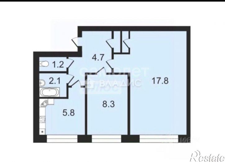 2-комн квартира улица Радио, 2,  д. 2