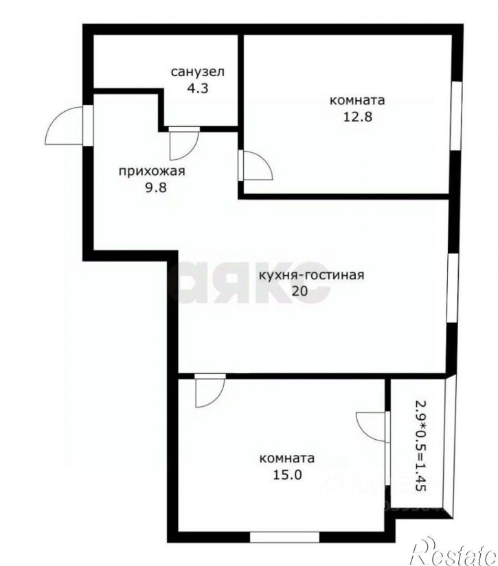 2-комн квартира ул Агрономическая, 14,  д. 14