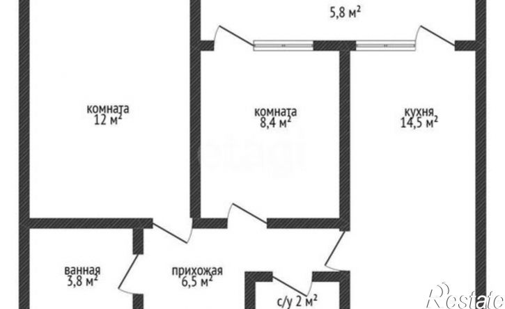 2-комн квартира улица Западный Обход, 57 к3,  д. 57 к3