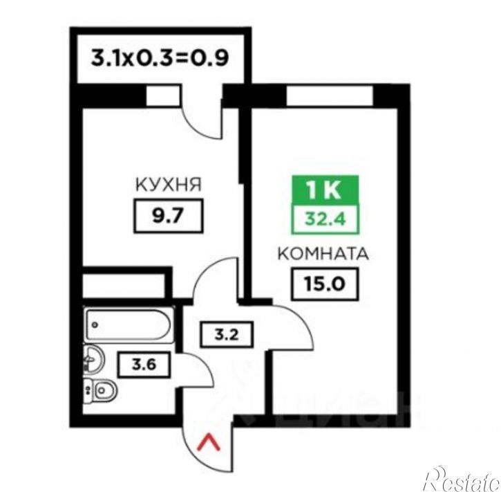 1-комн квартира ул Героев-Разведчиков, 33,  д. 33