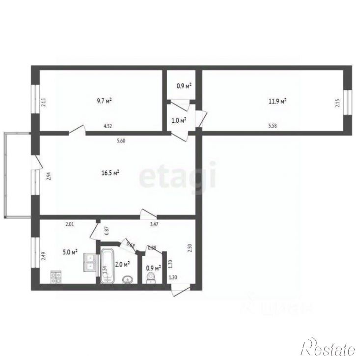 3-комн квартира ул им. Суворова, 57/2,  д. 57/2