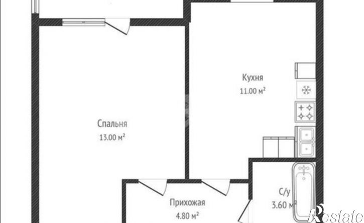 1-комн квартира улица имени Владимира Жириновского, 1 к1,  д. 1 к1