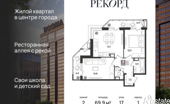 2-комн квартира ул Новороссийская, 102/8 5,  д. 102/8 5,  к. 5