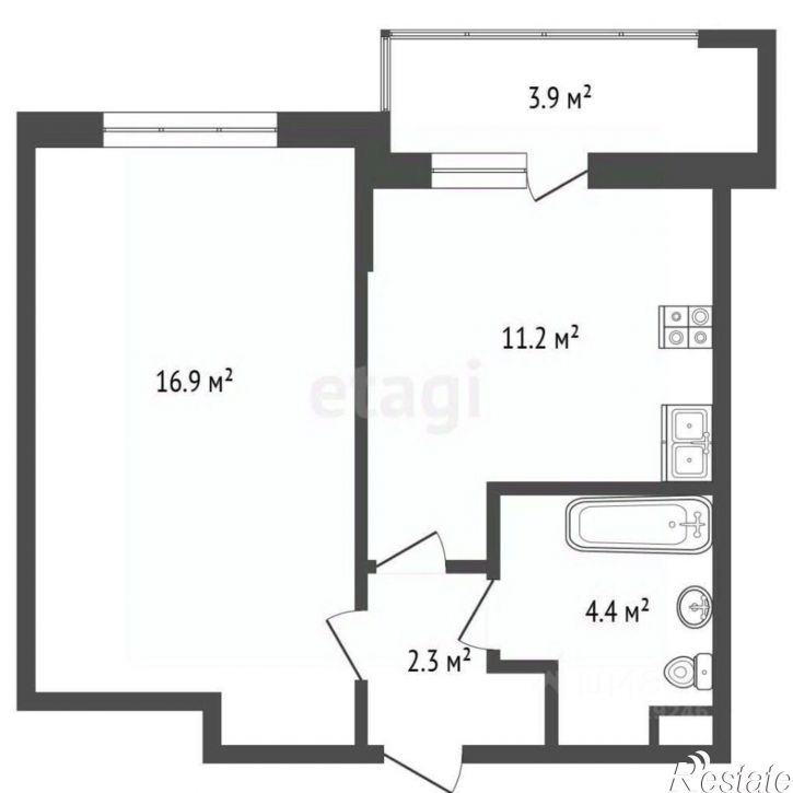 1-комн квартира ул 2-я Российская, 162,  д. 162