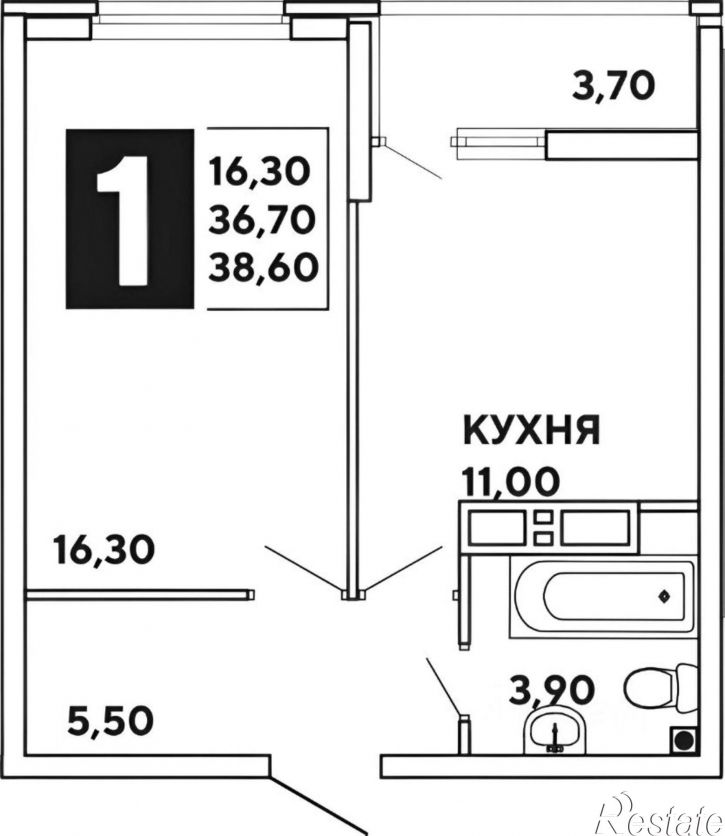 1-комн квартира ул Западный Обход, 39/2 7,  д. 39/2 7,  к. 7