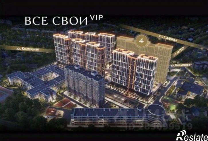3-комн квартира в новом доме Колхозная улица, 5/2,  д. 5/2