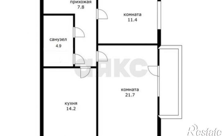 2-комн квартира Российская улица, 446/3,  д. 446/3