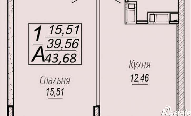 1-комн квартира в новом доме Прикубанский внутригородской округ, микрорайон Горхутор