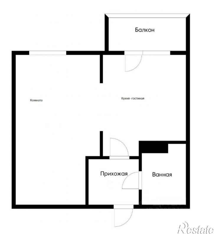 1-комн квартира Лиссабонская улица, 80к6