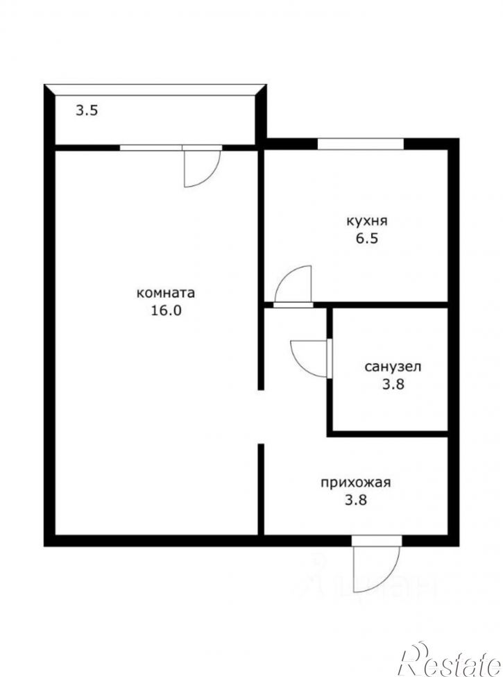 1-комн квартира ул Речная, 8,  д. 8