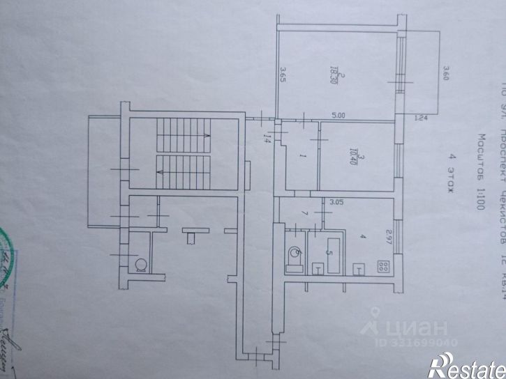 2-комн квартира пр-кт Чекистов, 12,  д. 12