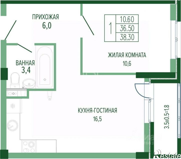 1-комн квартира Краснодар г., Прикубанский