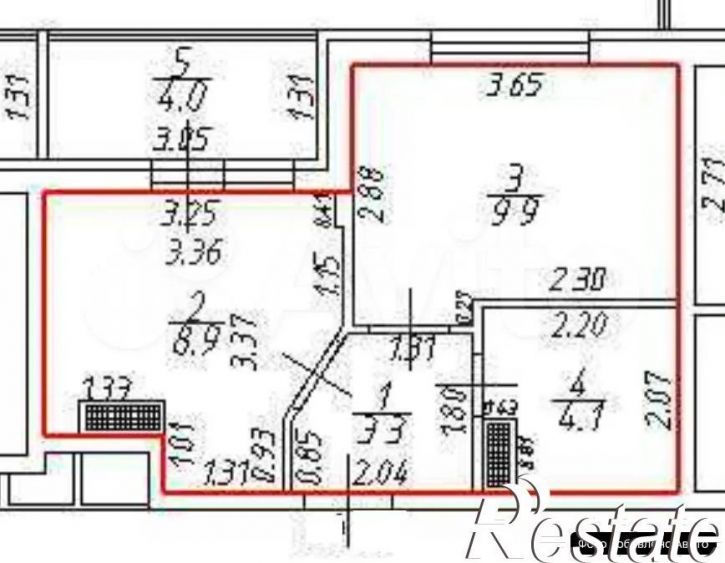 1-комн квартира Красных партизан 1/4, 16