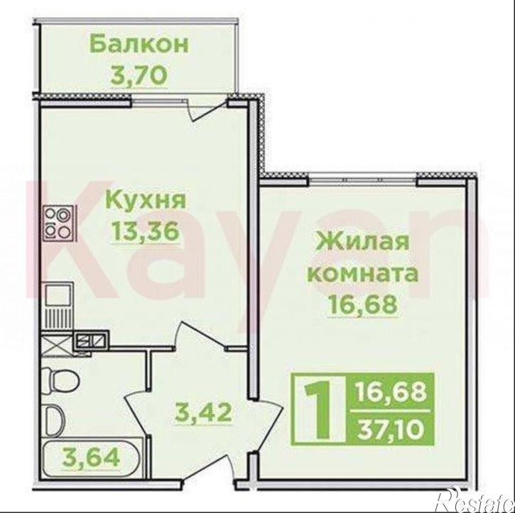 1-комн квартира им. Виктора Нарыкова ул.