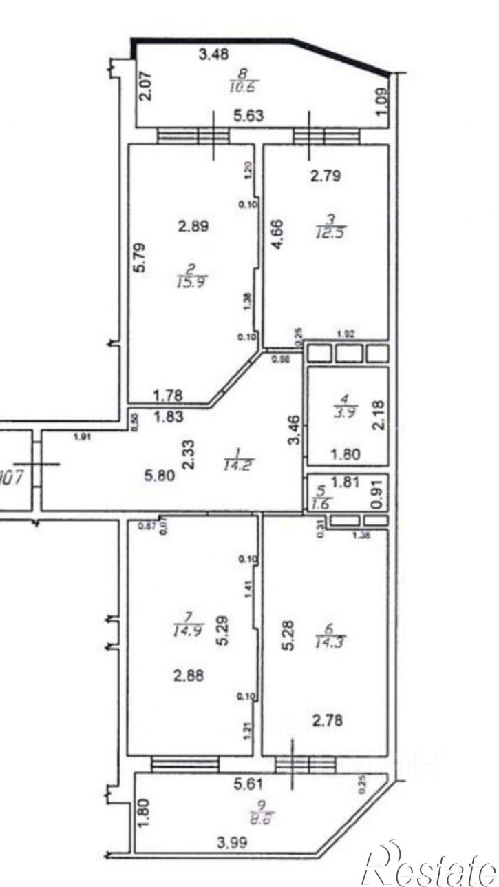 2-комн квартира ул им. Цезаря Куникова, 24 2,  д. 24 2,  к. 2