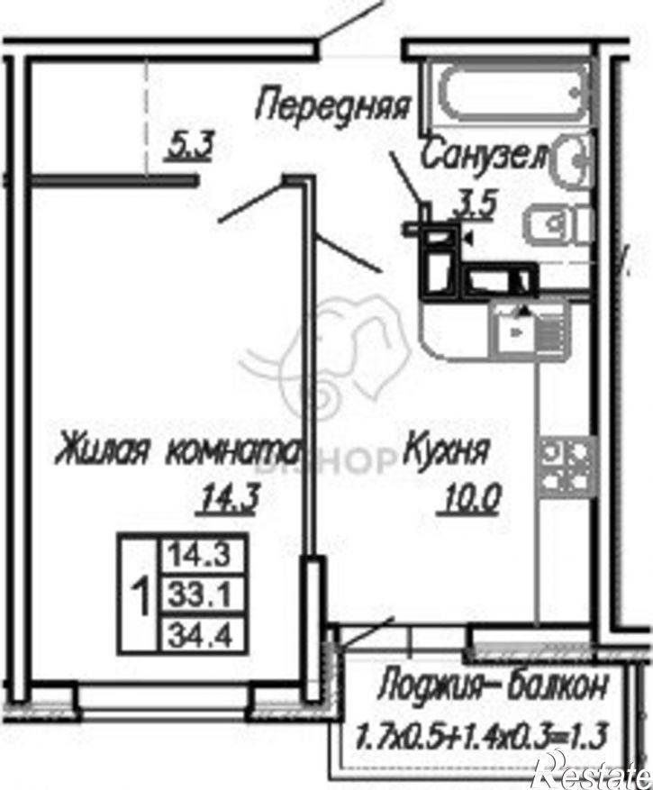 1-комн квартира ул 3-я Трудовая, 1/3,  д. 1/3