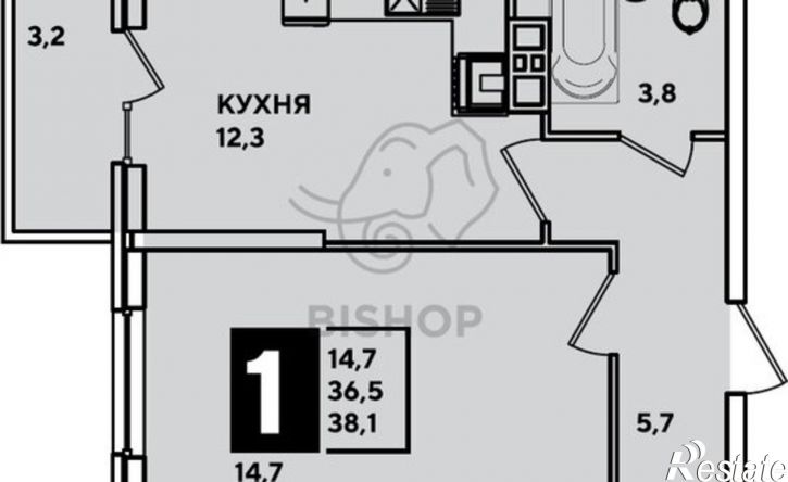 1-комн квартира ул Домбайская, 55 1,  д. 55 1,  к. 1