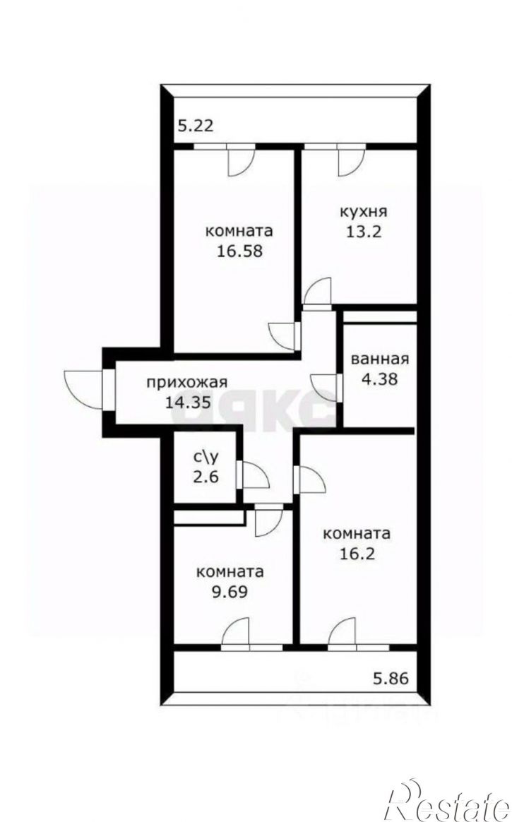 3-комн квартира ул Новороссийская, 212/1,  д. 212/1