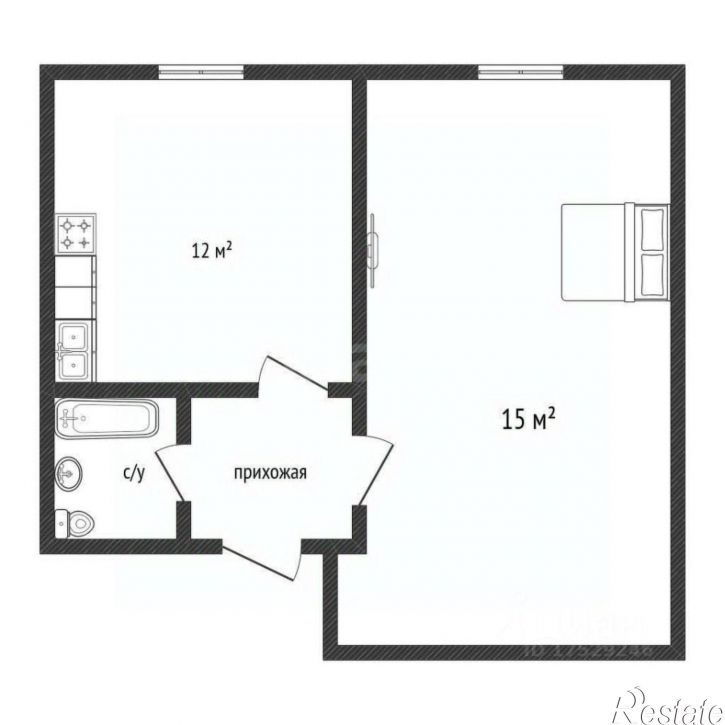 1-комн квартира Ленинский пер, 13,  д. 13