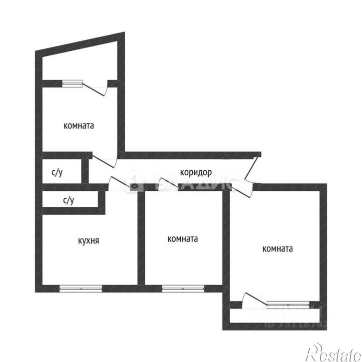 3-комн квартира ул Симферопольская, 14,  д. 14
