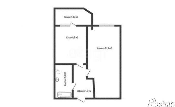 1-комн квартира ул им. Героя Ростовского, 8 3,  д. 8 3,  к. 3