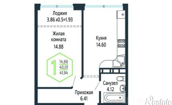 1-комн квартира ул Обрывная, 22/1,  д. 22/1