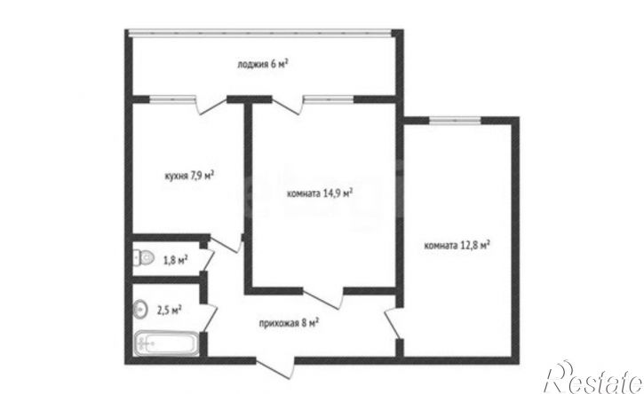 2-комн квартира ул им. 40-летия Победы, 37/1,  д. 37/1
