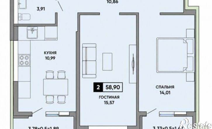 2-комн квартира ул им. Героя Яцкова И.В., 17,  д. 17
