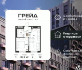 1-комн, 33 кв м, этаж 2/9 микрорайон Плодородный-2