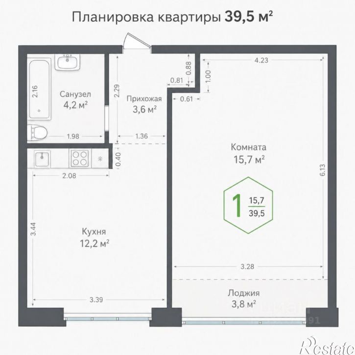 1-комн квартира ул Обрывная, 22/1,  д. 22/1