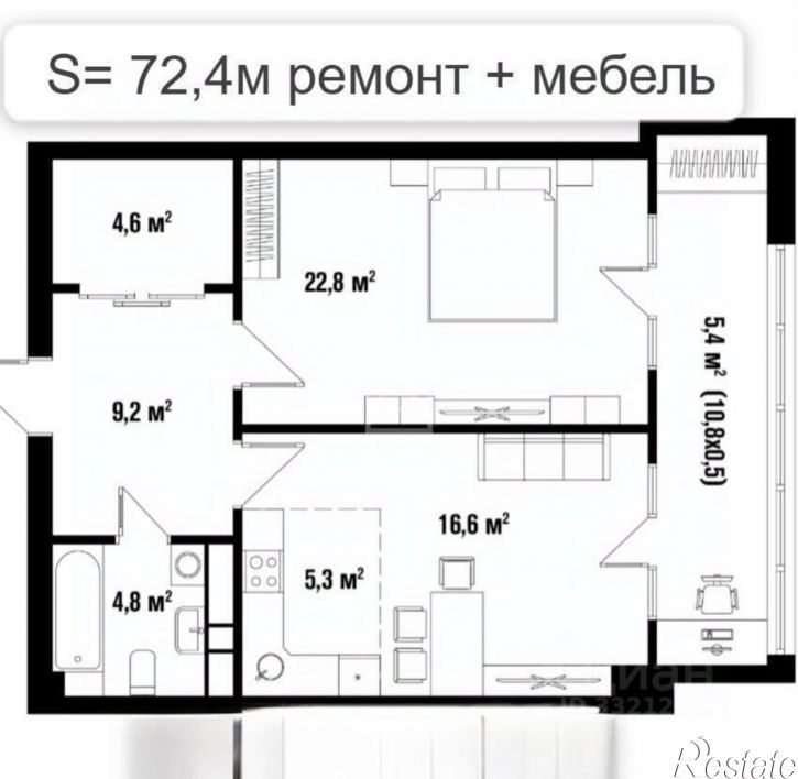 1-комн квартира ул им. 40-летия Победы, 33Г,  д. 33Г